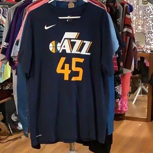 NBA Utah Jazz XL #45 Mitchell Nike Dri Fit Dark Blue Tee NEW